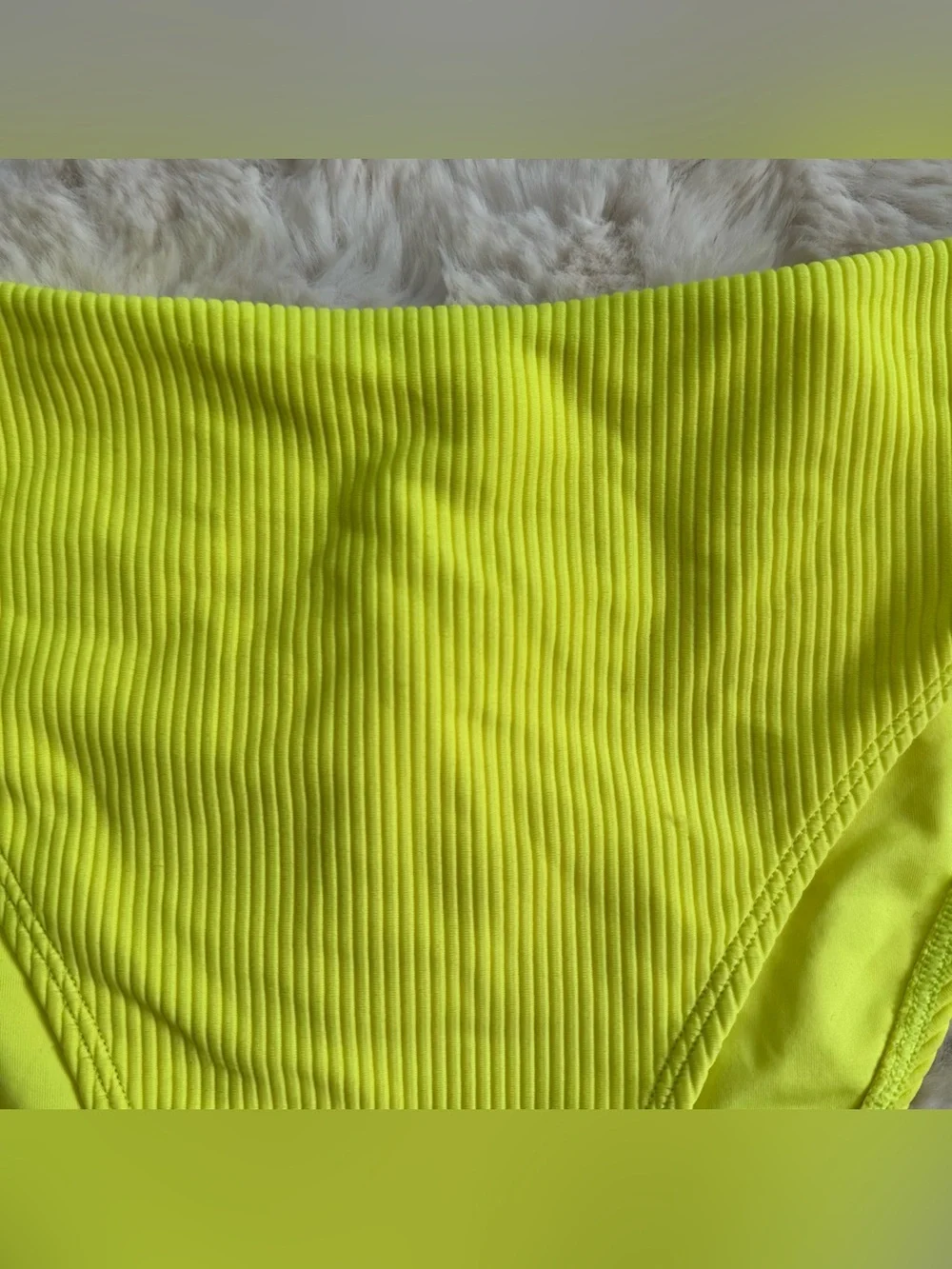 NWT Frankie's Bikinis Bright Neon Yellow High-Cut Jenna Bikini Bottoms